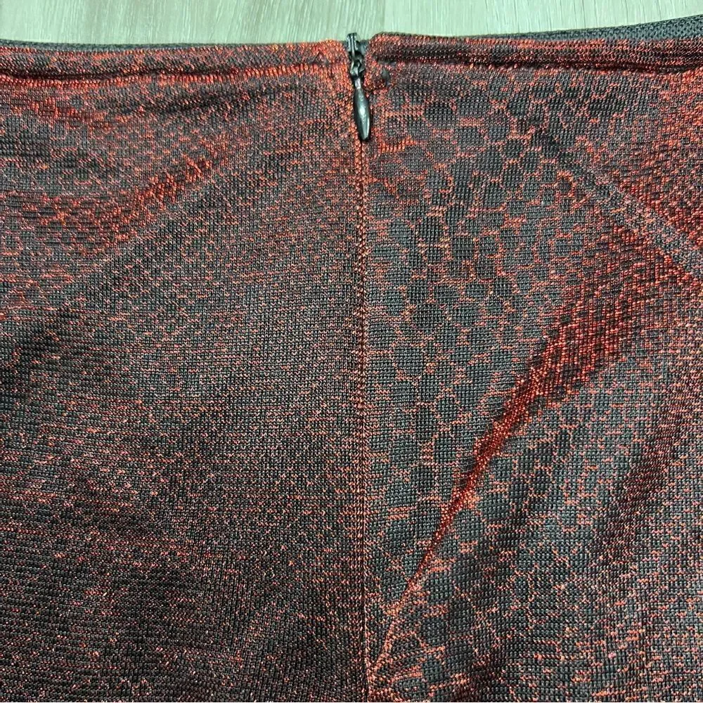 Lip Service miniskirt size L. Sheer red sparkly snakeskin print. Vintage - Picture 7 of 13